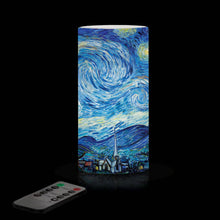 Load image into Gallery viewer, 6 in. LED Flameless Wax Candle - van Gogh &quot;Starry Night&quot;