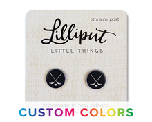 Load image into Gallery viewer, Ice Hockey Earrings - Custom Colors Available!