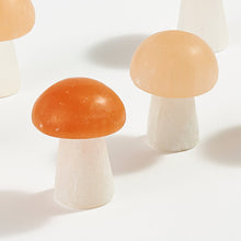 Load image into Gallery viewer, Selenite Mushroom Large with Peach Cap