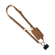 Load image into Gallery viewer, Clip &amp; Go Brushed Vegan Leather Phone Lanyard - Rfid Pouch