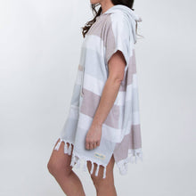 Load image into Gallery viewer, Freya Hooded Terry Cloth One Size Poncho Swimsuit Cover Up