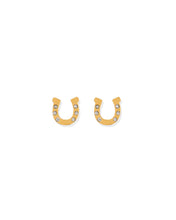 Load image into Gallery viewer, Screwback Stud Earrings - Horseshoe Gold