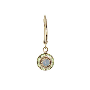 Crystal Disc Dangle Earring