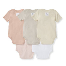 Load image into Gallery viewer, Solid Organic Cotton Short Sleeve Baby Bodysuits 5 Pack - Pink Sand