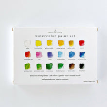 Load image into Gallery viewer, Watercolor paint set 18 colors with brush
