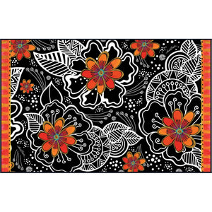 Beach Towel - Laurel Burch "Orange Blossoms"