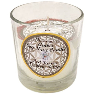 Harmonia Soy Gem Votive Candle - Problem Solver Tiger Eye
