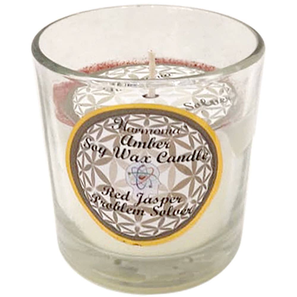 Harmonia Soy Gem Votive Candle - Problem Solver Tiger Eye