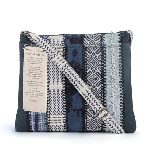 Your Journey Indigo Cross Body Bag - 15.5x12.5in