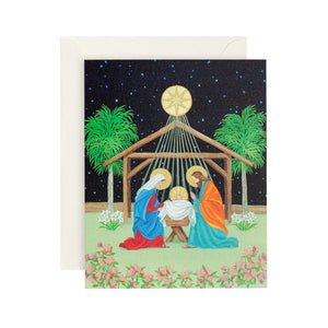 Nativity Mini Boxed Christmas Cards - 15 Cards and 15 Envelopes