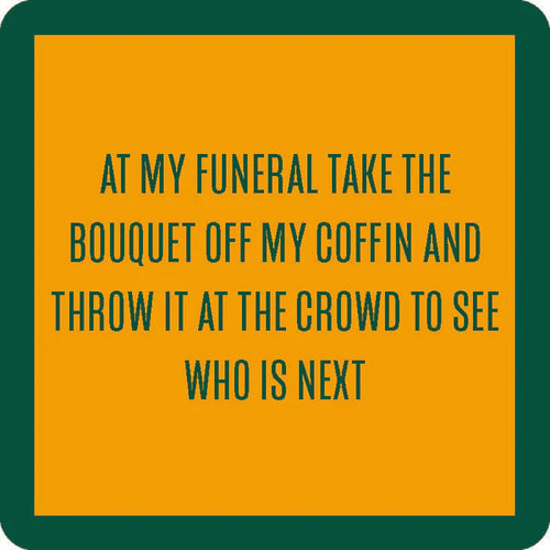 Funeral Bouquet Coaster