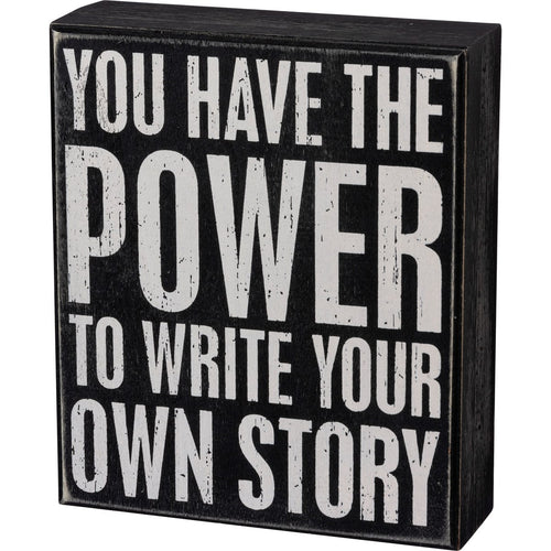 Write Your Own Story Box Sign