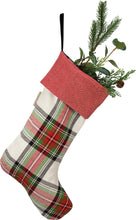 Load image into Gallery viewer, Plaid Christmas Stocking