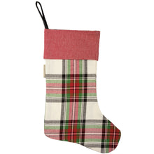 Load image into Gallery viewer, Plaid Christmas Stocking