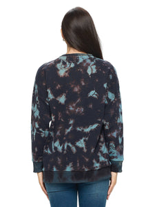 Pullover Boho Tie Dye Casual Loose Fit - Green/Brown