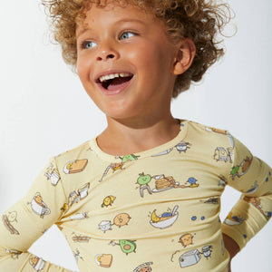 Love You Brunches Bamboo Kids Pajamas Two-Piece Set