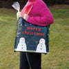 Merry Christmas Snowmen Market Tote