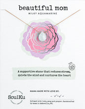 Load image into Gallery viewer, Milky Aquamarine Luxe Necklace for Beautiful Mom - OLOVE22