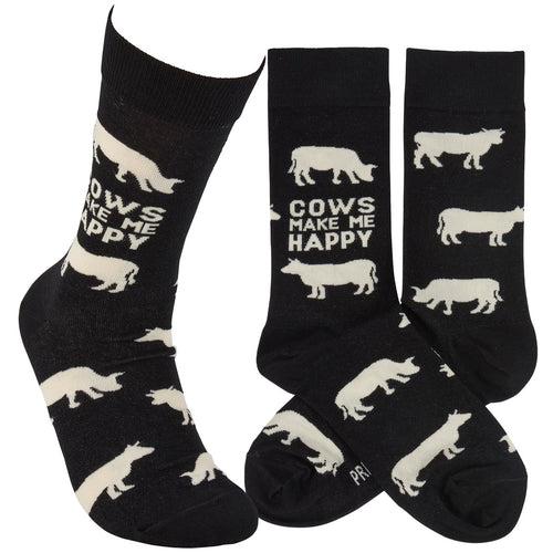 Cows Make Me Happy Socks