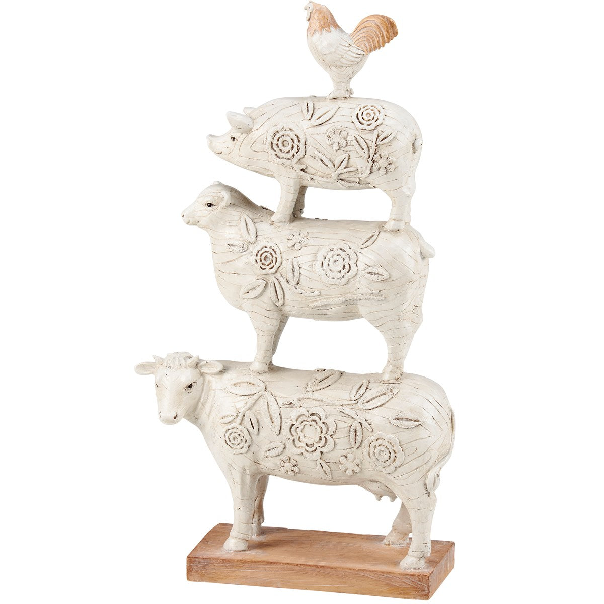 stacked farm animal figurine