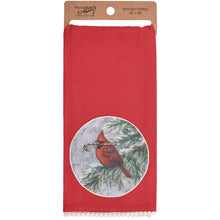 Load image into Gallery viewer, Winter Cardinal Kitchen Towel