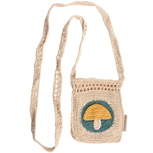 Crochet Mushroom Crossbody Bag