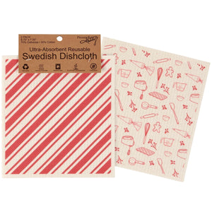 Christmas Baking Swedish Dishcloth Set