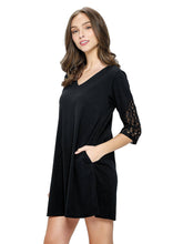 Load image into Gallery viewer, Dress Ribbed Lace Details