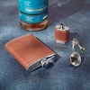 Load image into Gallery viewer, Brown Pebbled Flask Set