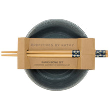 Load image into Gallery viewer, Ribbed Blue Ramen Bowl Set