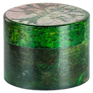 TREE OF LIFE 2" ROUND SOAPSTONE BOX