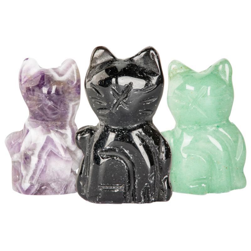 adventurine cat small (green)