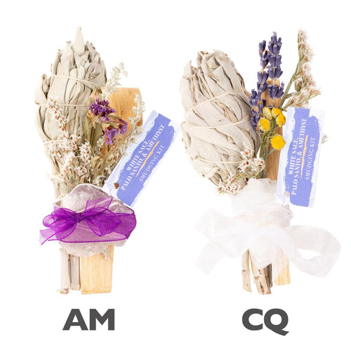 SAGE WITH PALO SANTO AND GEMSTONE SMUDGE KITS