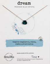 Load image into Gallery viewer, Peacock Blue Soul Shine Necklace to Dream - SS12