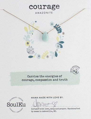 Amazonite Soul-Full of Light Necklace for Courage - SFOL05