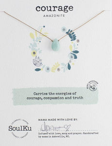 Amazonite Soul-Full of Light Necklace for Courage - SFOL05
