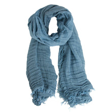 Load image into Gallery viewer, Lightweight Scarf Miranda Colorblock Fringe Edge