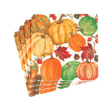 Load image into Gallery viewer, Pumpkin Field White Napkin Cocktail