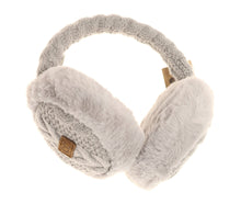 Load image into Gallery viewer, Cable Knit Faux Fur Earmuff EM3661