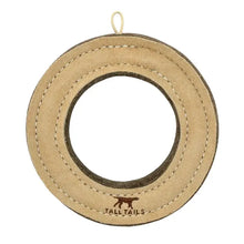 Load image into Gallery viewer, Tall Tails Natural Leather &amp; Wool Ring Toy - 7&quot;