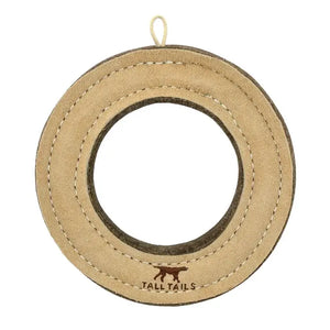 Tall Tails Natural Leather & Wool Ring Toy - 7