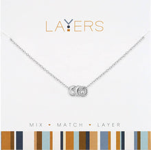 Load image into Gallery viewer, Layers: Silver Trio Charm Necklace