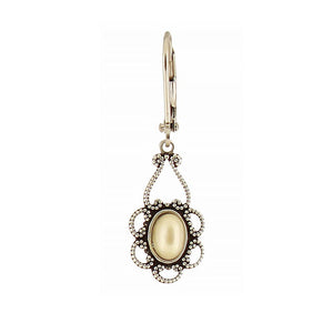 Oval Lace Flower Earring