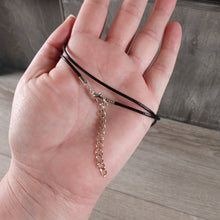 Load image into Gallery viewer, Waxed Cord Black 2 mm with Clasp for Pendants