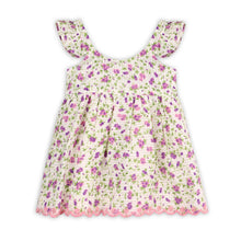 Load image into Gallery viewer, Naomi Seersucker Baby Dress + Bloomer (Organic Cotton)