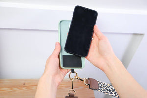 Clip & Go Crossbody Phone Accessory with Metal Chain