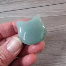 Load image into Gallery viewer, Gemstone Cat Face Figurines 1-Inch