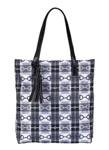 Horsel Snaffle Bit Tote Bag with Tassel