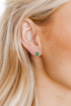 Load image into Gallery viewer, Screwback Stud Earrings - Madison Emerald