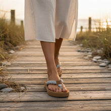 Load image into Gallery viewer, Harbor Silver Sparkle Flip Flop